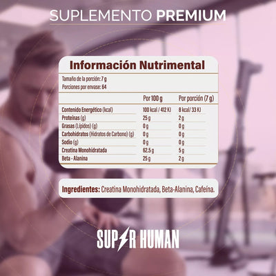 Super Human Creatina Monohidratada Café