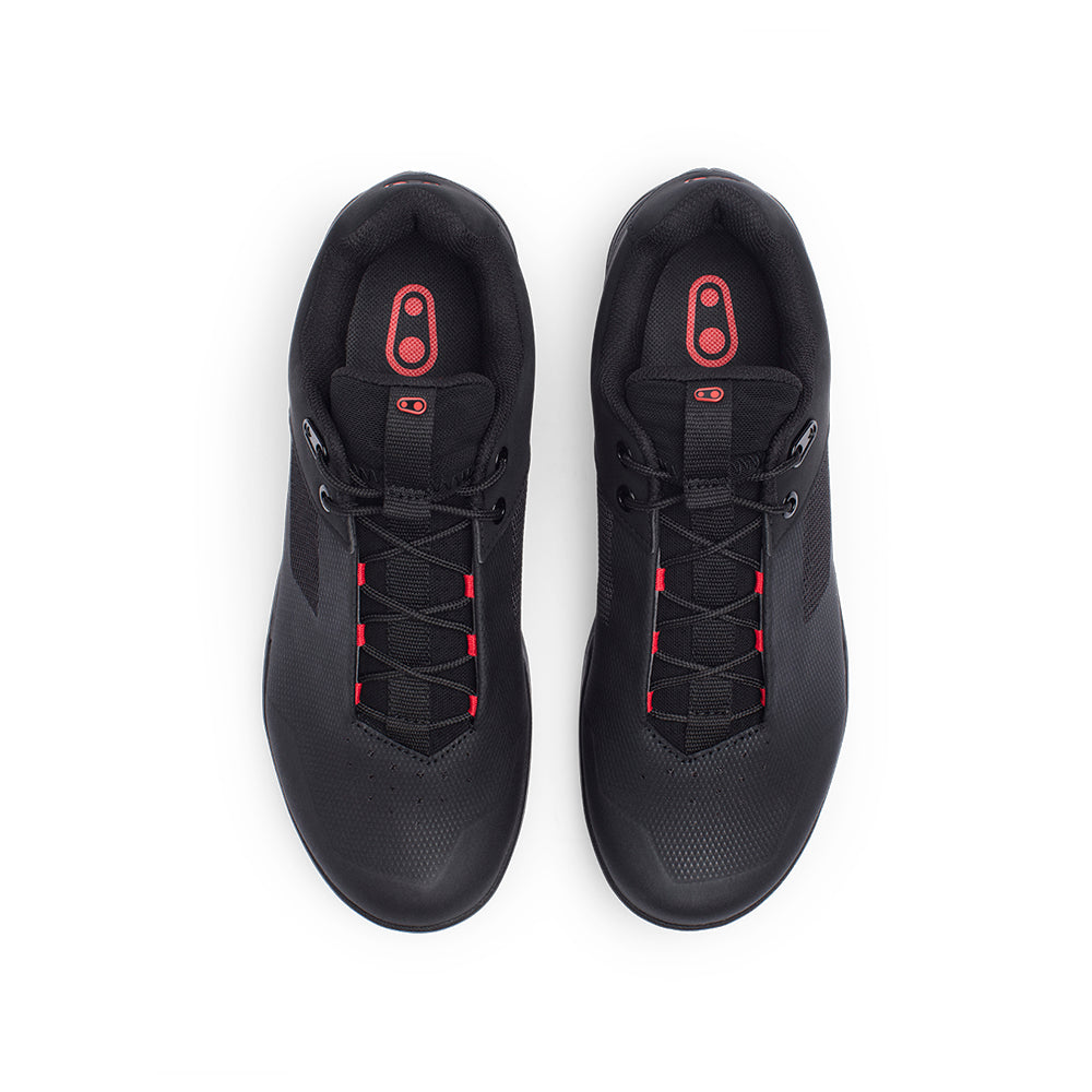 ZAPATOS MALLET CORDON - NEG / ROJO - SUELA NEG 10